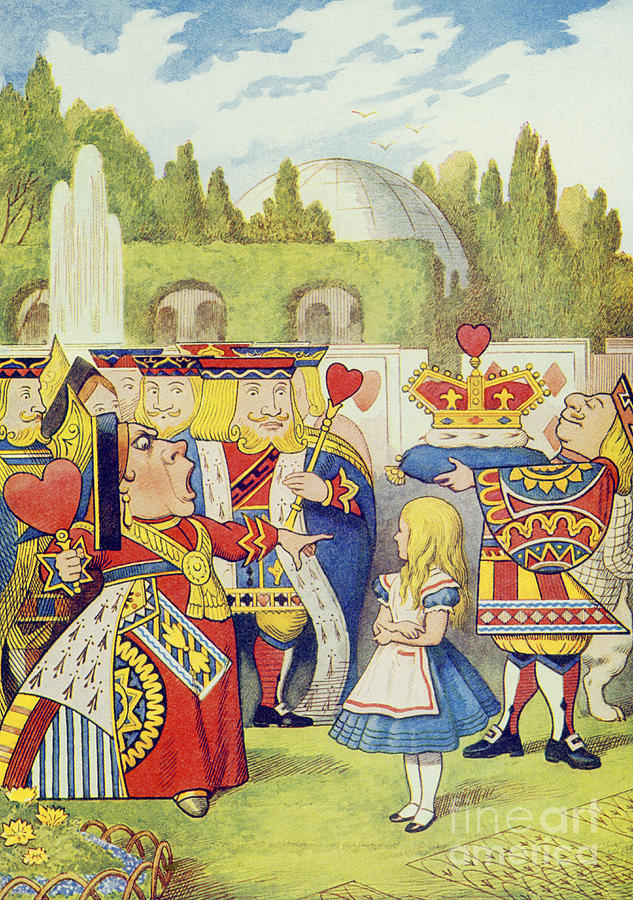 Queen Painting - The Queen has come and isnt she angry by John Tenniel
