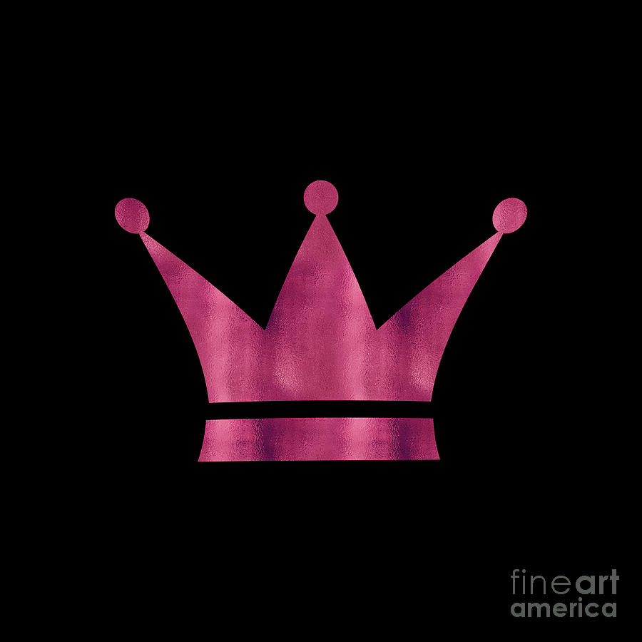 The Queen Hazy Pink Crown art Digital Art by Tina Lavoie