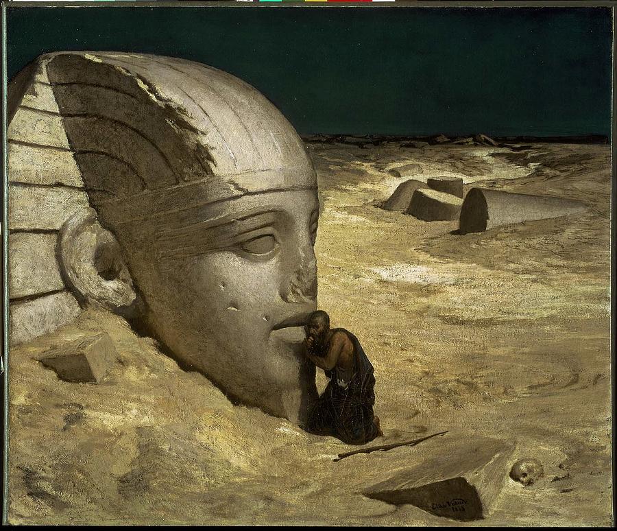 The Questioner of the Sphinx Painting by Elihu Vedder