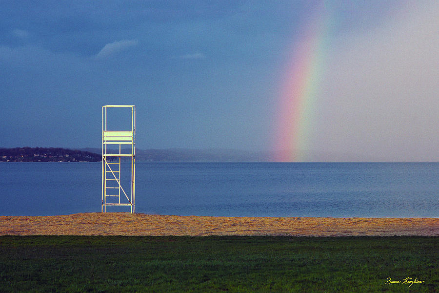 Beach Photograph - The Quiet Season - Lake Geneva Wisconsin by Bruce Thompson