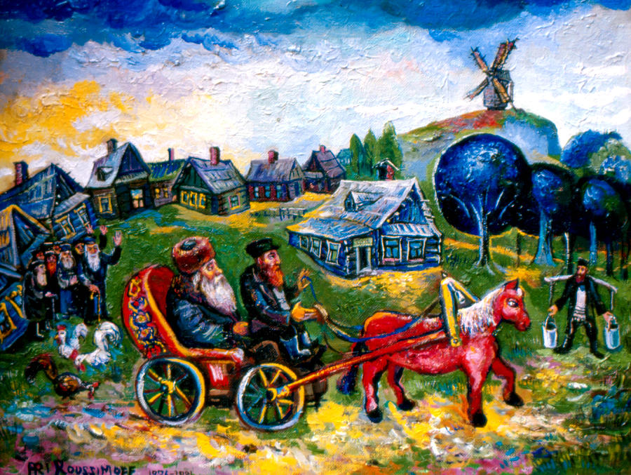 The Rabbis Journey Painting by Ari Roussimoff