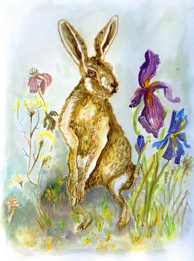 Animal Painting - The rabbit by Birgit Schlegel