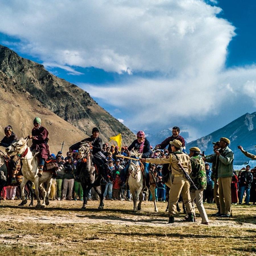 Horse Photograph - The Race, Zanskar, India by Aleck Cartwright
