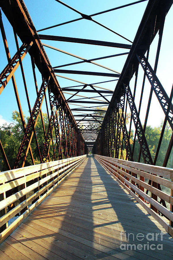 The Rail Trail over the Connecticut River in Northampton Massachsuetts ...