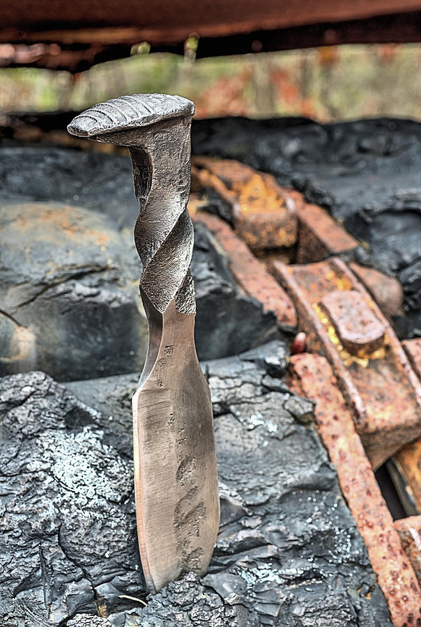 The Railroad Spike Knife Photograph by JC Findley