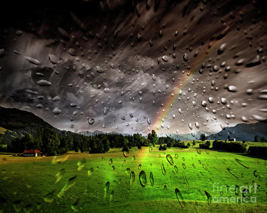 Spring Digital Art - The Rain Is Mainly In The Plain by Edmund Nagele FRPS