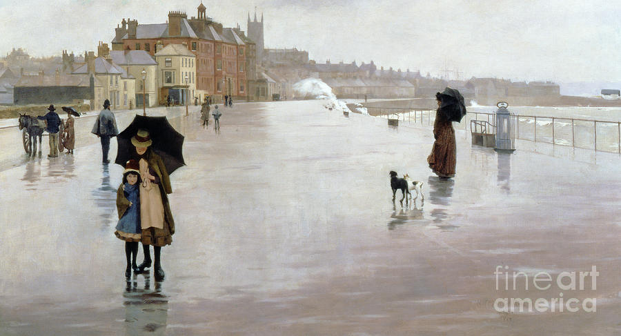 The Rain it Raineth Every Day Painting by Norman Garstin