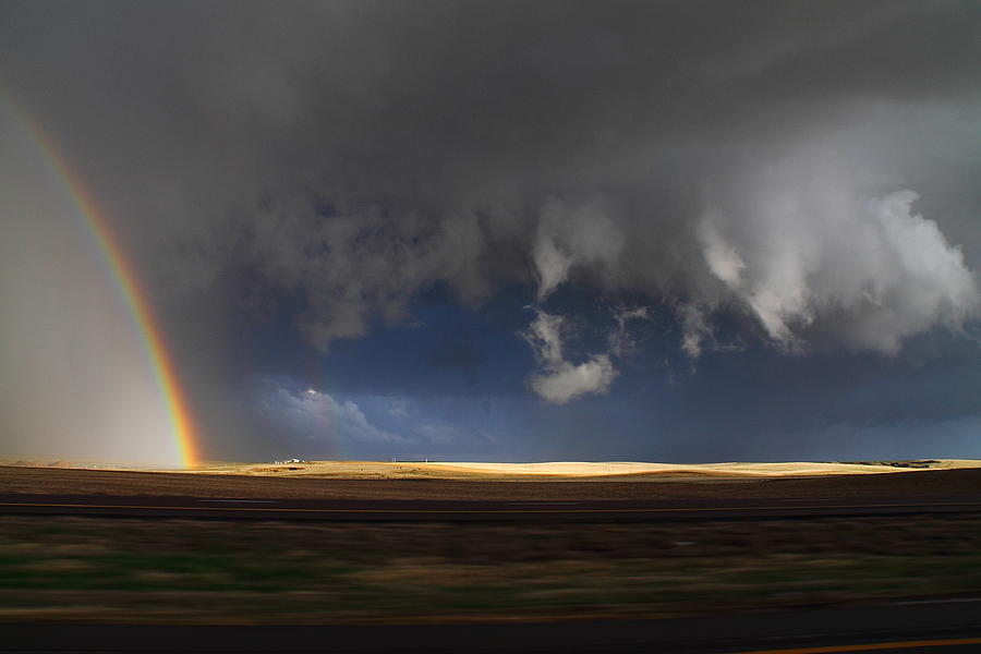 Nature Photograph - The Rainbow Run by Marcelo Albuquerque