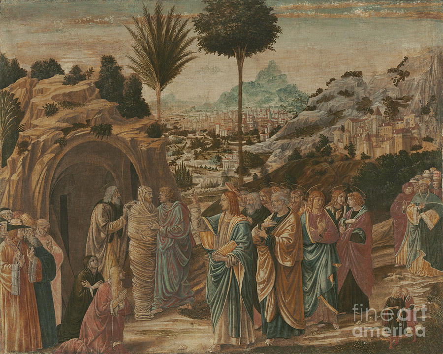 The Raising Of Lazarus Painting by Benozzo Gozzoli