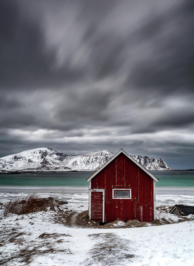 Winter Photograph - The Ramberg Cabin by Mikkel Beiter