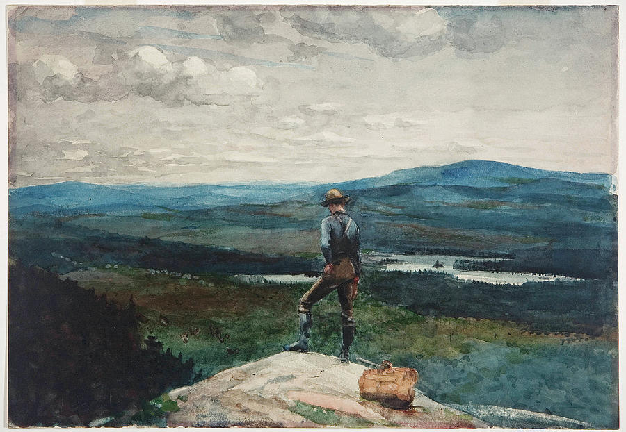 The Ranger. Adirondacks Drawing by Winslow Homer