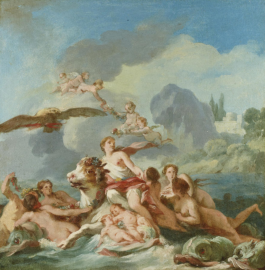 The Rape of Europa Painting by Jean-Baptiste Marie Pierre