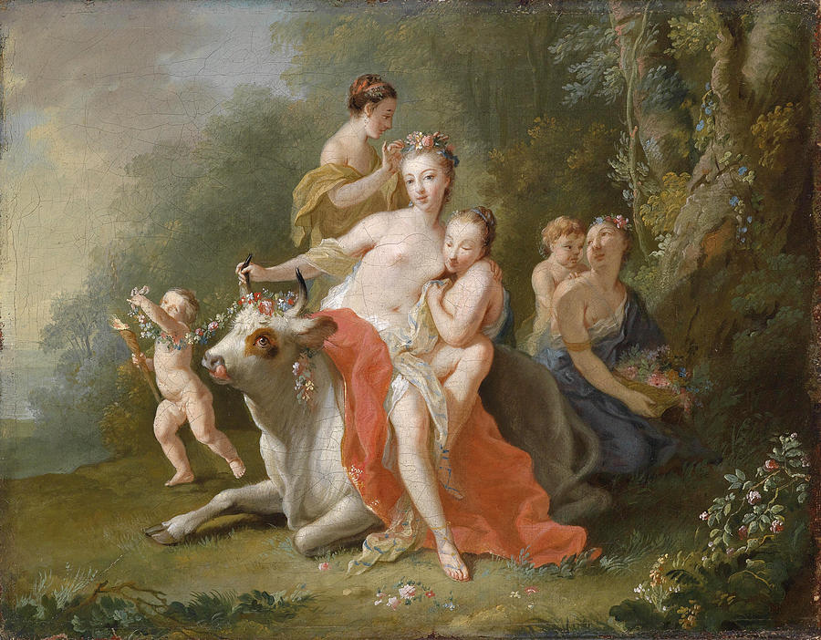 The Rape of Europa Painting by Johann Heinrich Tischbein the Elder