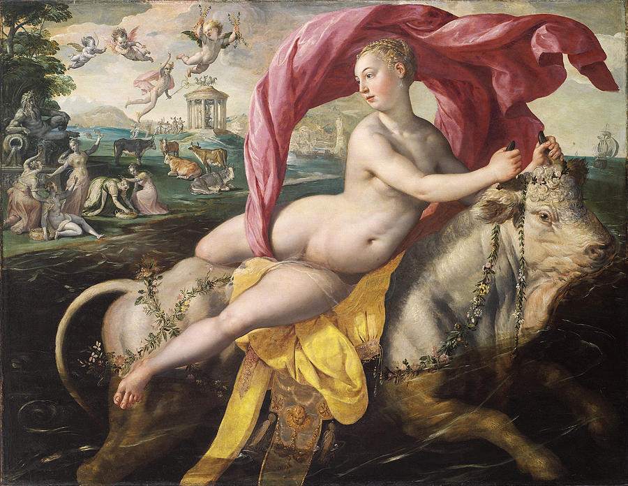 The Rape of Europa Painting by Marten de Vos