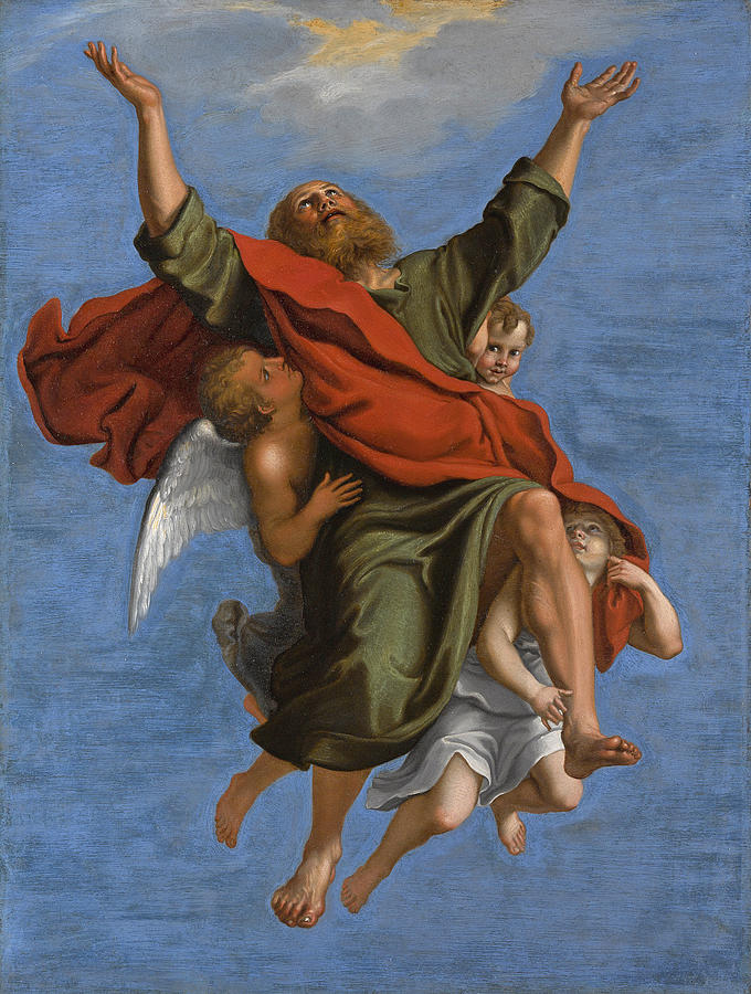 The Rapture of Saint Paul Painting by Follower of Domenichino