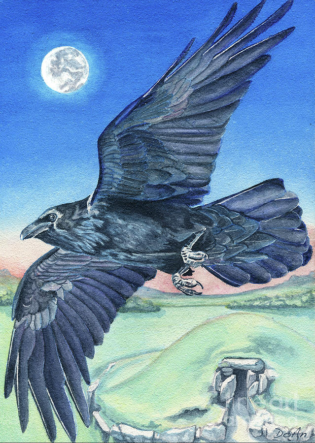 Raven Painting - The Raven  by Antony Galbraith