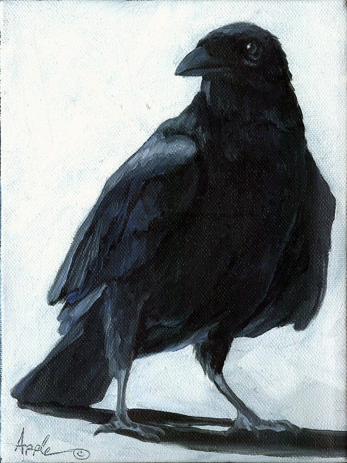 Raven Painting - The Raven Spirit by Linda Apple