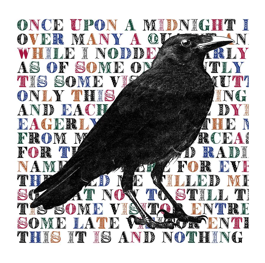 The Raven Poem Art Print Digital Art by Sandra McGinley Pixels