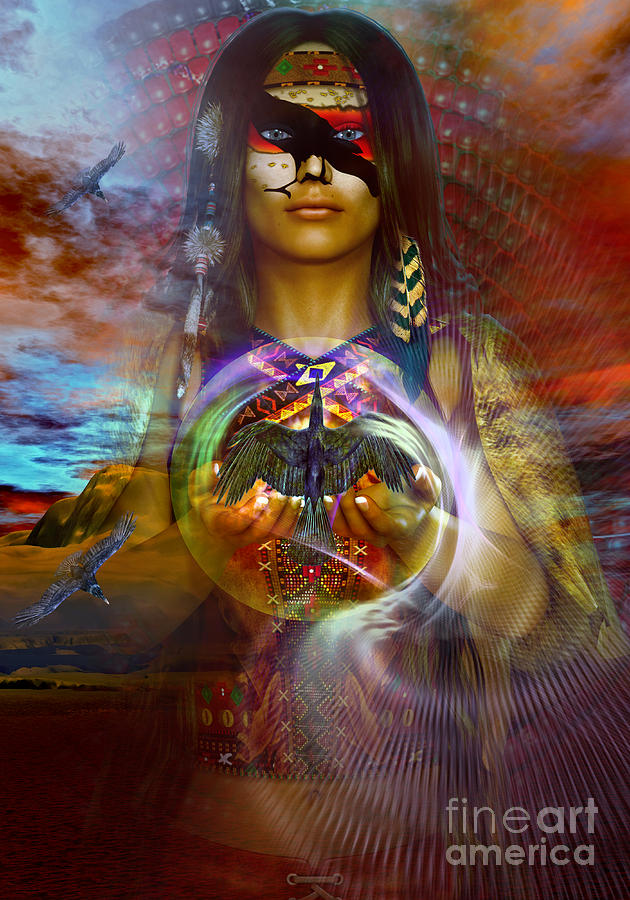 the RAVEN  spirit Digital Art by Shadowlea Is