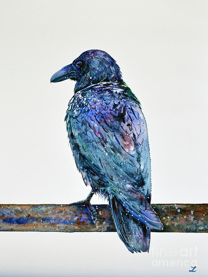 The Raven Painting by Zaira Dzhaubaeva