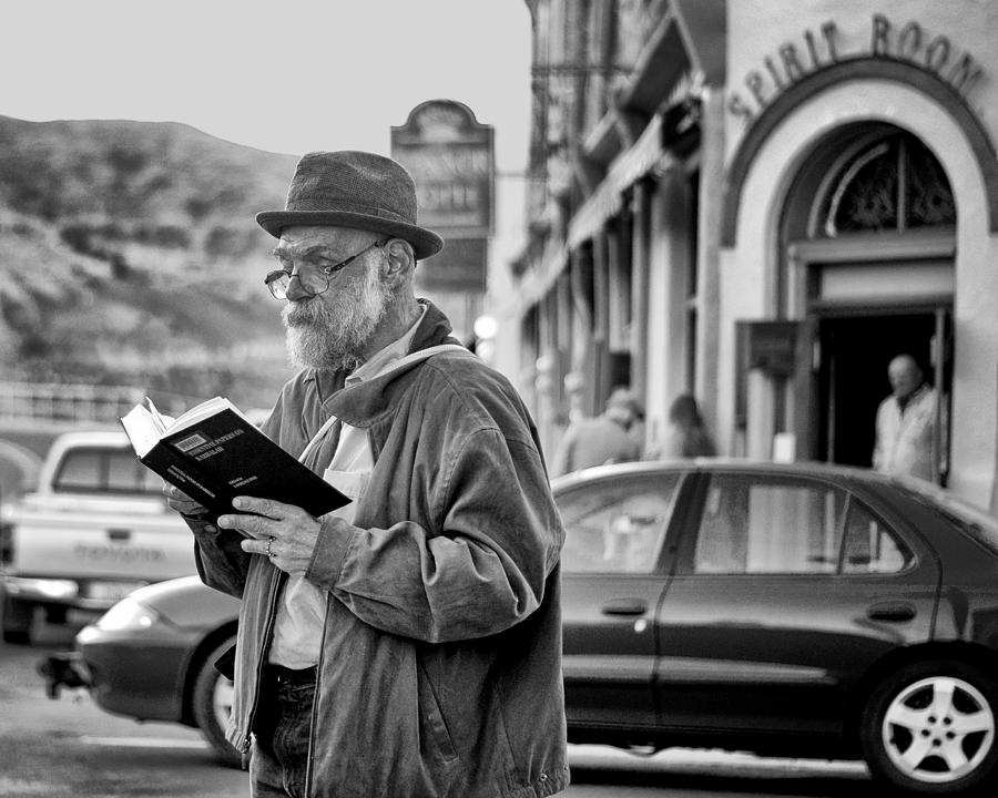 Car Photograph - The Reader - Jerome - Arizona by Nikolyn McDonald