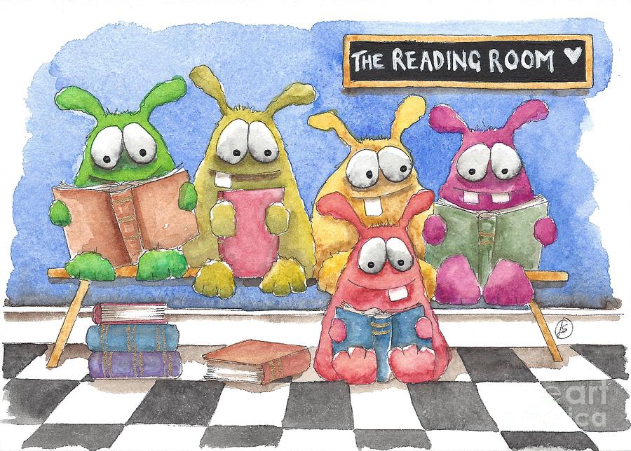 The Reading room Painting by Lucia Stewart