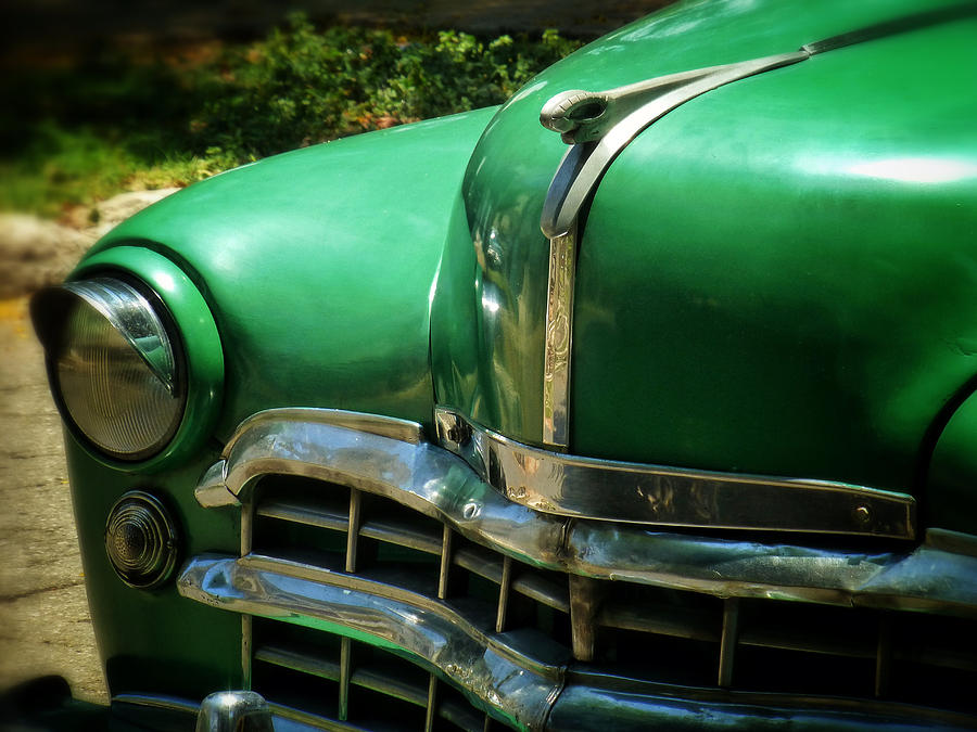 Green Automobile Photograph - The Real Green Machine by Connie Handscomb