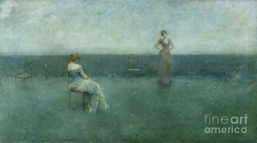 The Recitation Painting by Thomas Wilmer Dewing