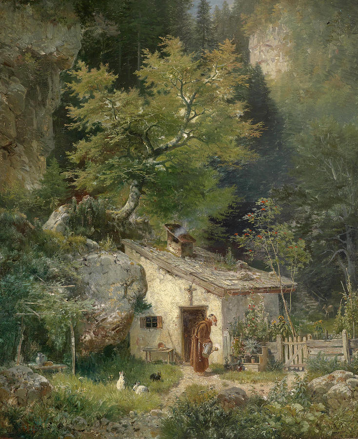The Recluse Painting by Ludwig Sckell