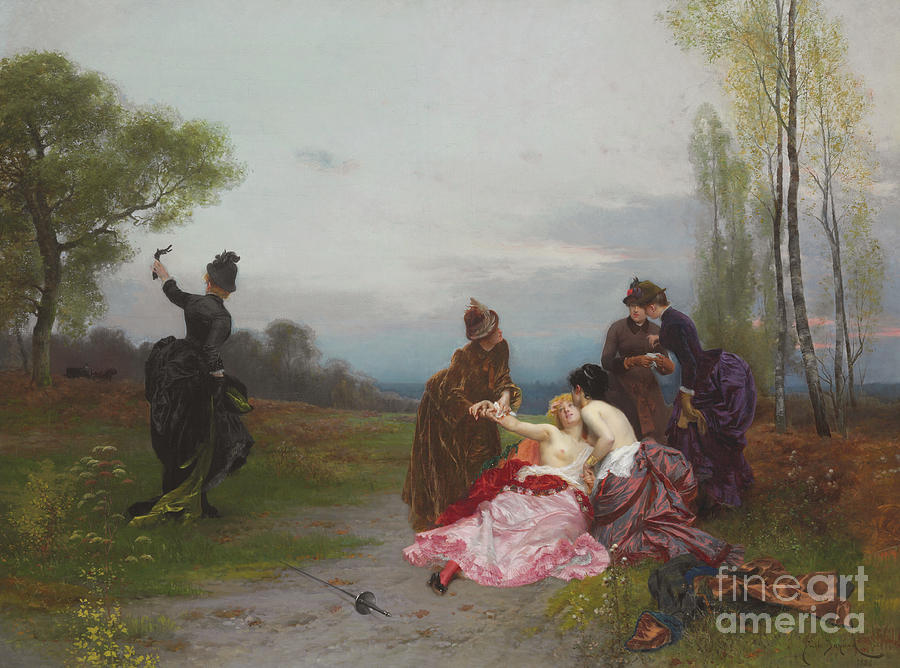The Reconciliation, 1884 Painting by Emile Antoine Bayard