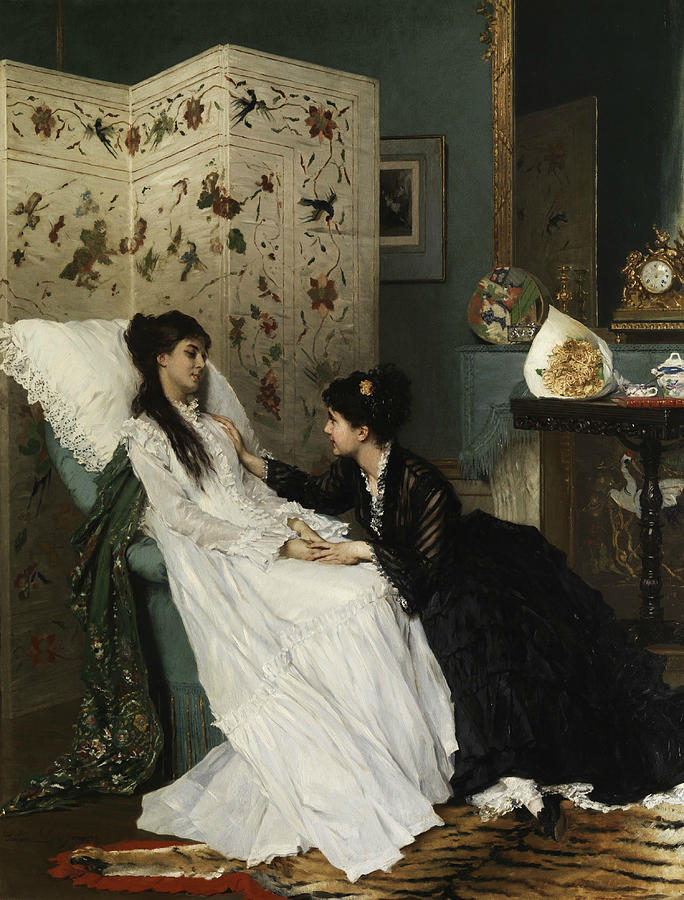 The Recovery Painting by Gustave Leonard de Jonghe