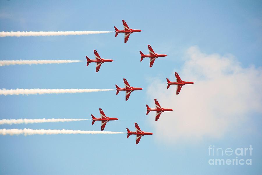 The Red Arrows at Eastbourne Photograph by David Fowler