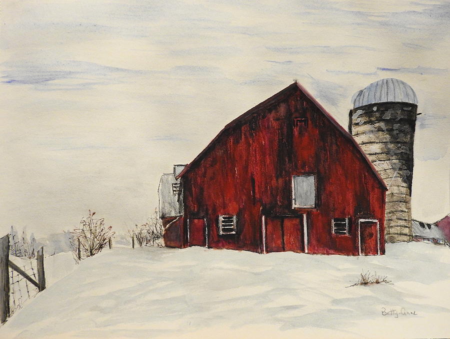 The Red Barn Painting by Betty-Anne McDonald