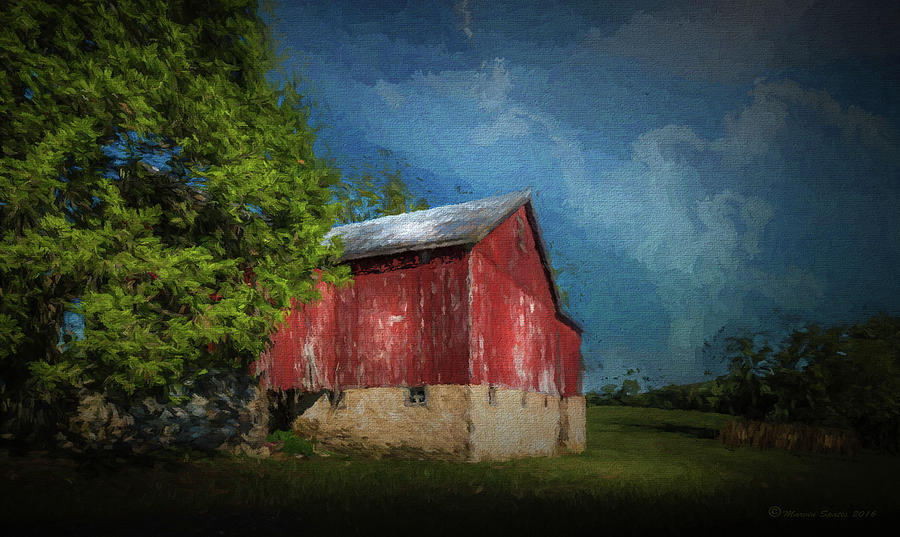 The Red Barn Photograph by Marvin Spates