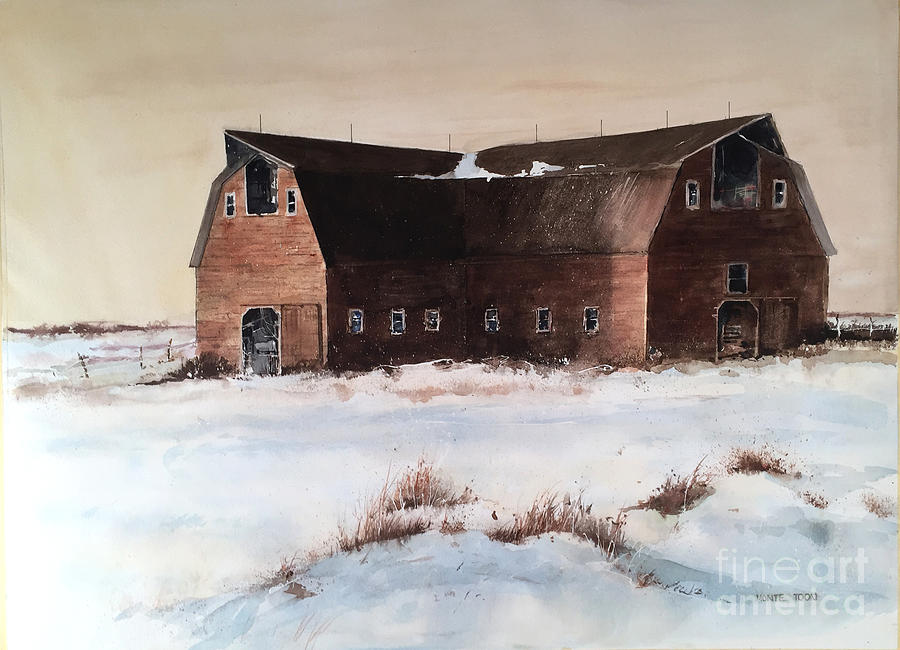 The Red Barn Painting by Monte Toon