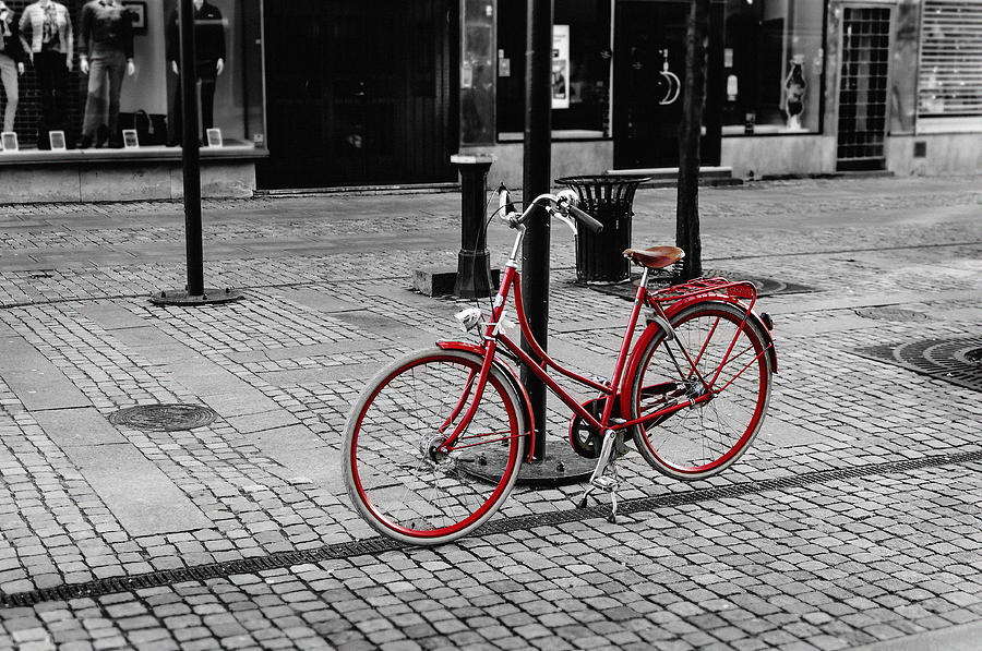 The Red Bicycle Photograph by Marcus Karlsson Sall