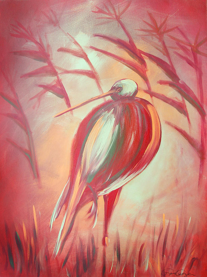 The Red Bird Painting by Gina De Gorna
