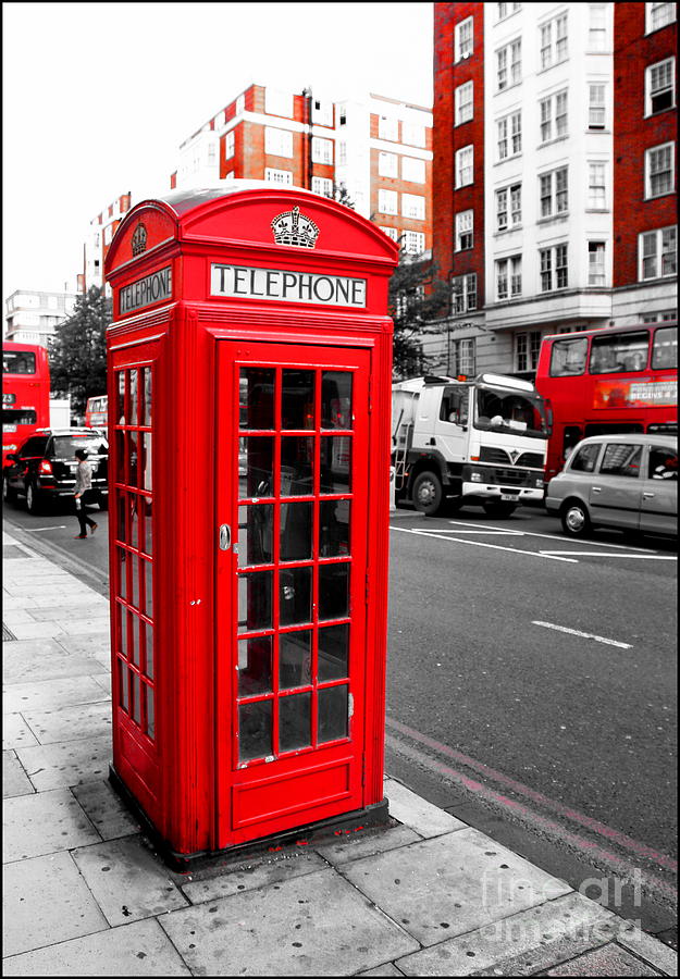 Post Box Photograph - The Red Box by Hussein Kefel