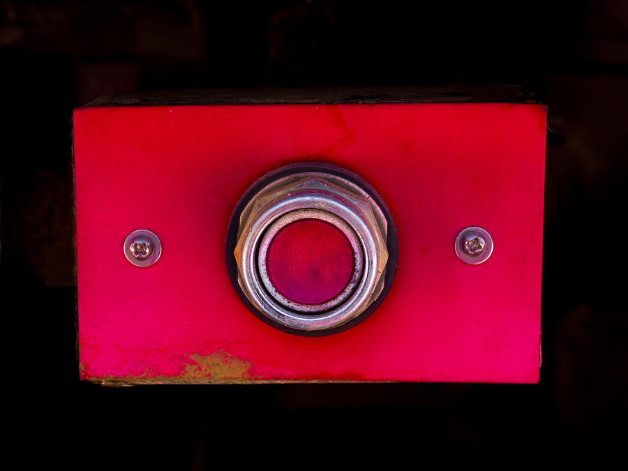 The Red Button Photograph by David Kay