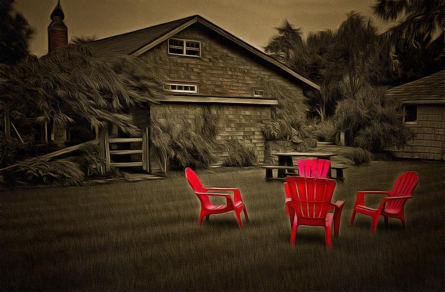 The Red Chairs In Neskowin Photograph by Thom Zehrfeld