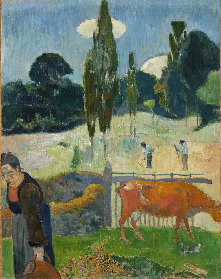Paul Gauguin Painting - The Red Cow by Celestial Images