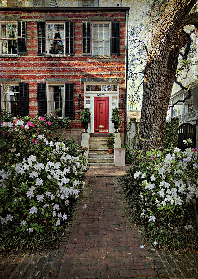 Architecture Photograph - The Red Door - 2 by Kim Hojnacki