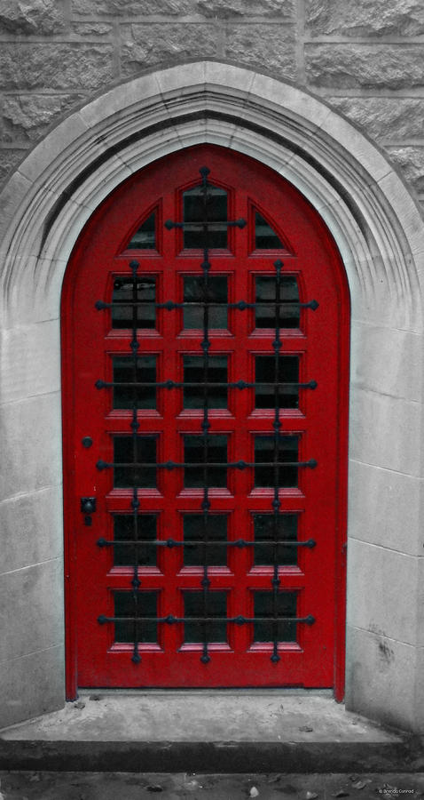 Architecture Photograph - The Red Door by Dark Whimsy