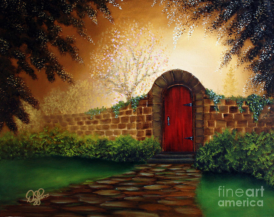 Tree Painting - The Red Door by David Kacey