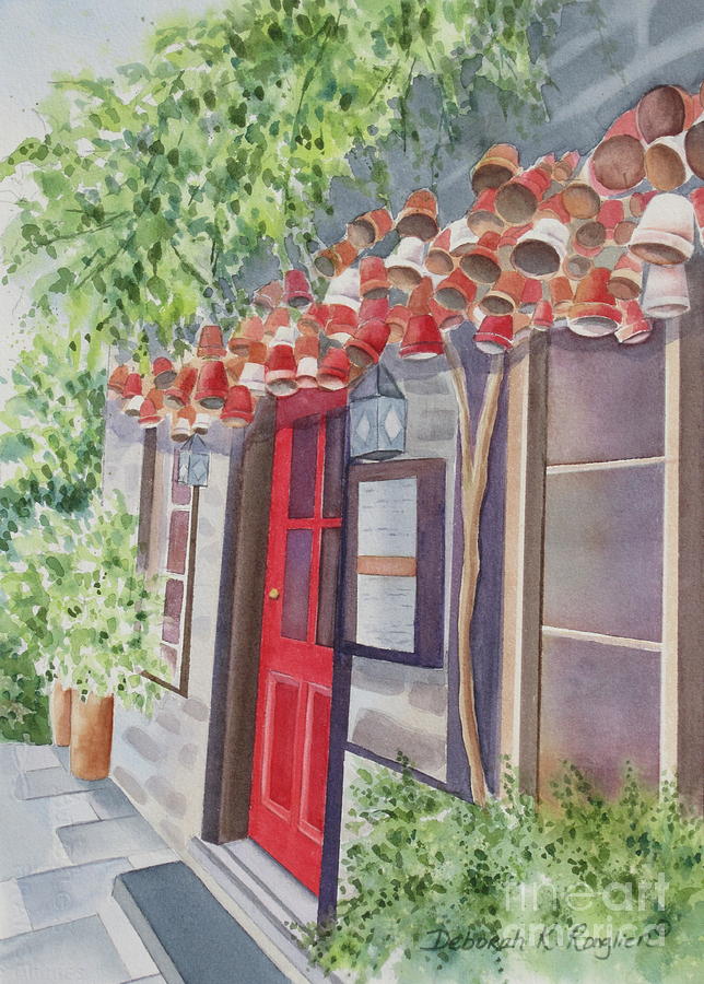 The Red Door Painting by Deborah Ronglien
