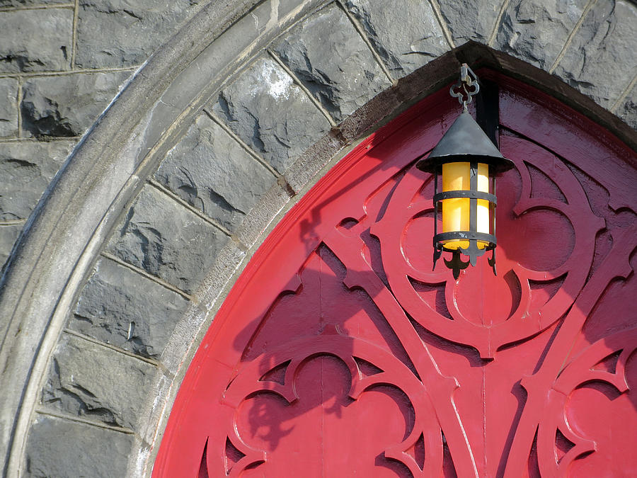 The Red Door of Trinity Episcopal Cathedral in Portland Oregon by Elizabeth Rose The Red Door of Trinity Episcopal Cathedral in Portland Oregon by Elizabeth Rose