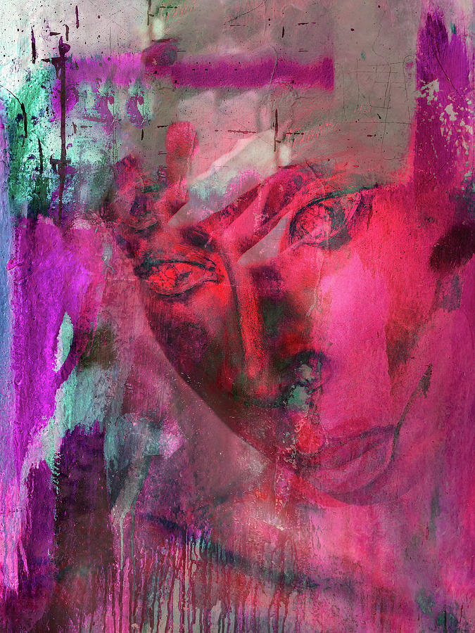 The red face Digital Art by Gabi Hampe