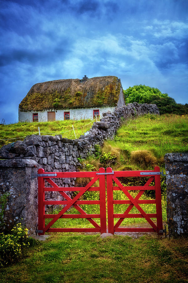 The Red Farm Gate in  Ireland Photograph by Debra and Dave Vanderlaan