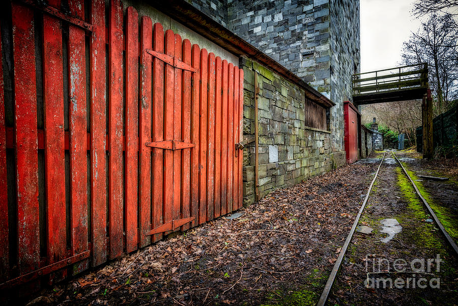 Winter Photograph - The Red Gate by Adrian Evans