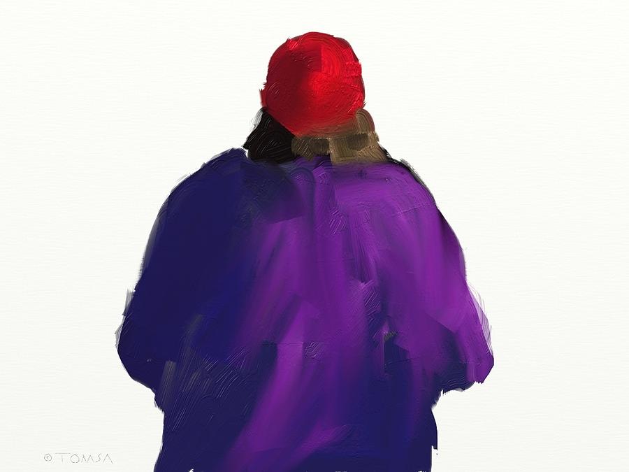 The Red Hat Digital Art by Bill Tomsa